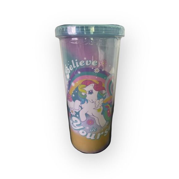 MY LITTLE PONY Straw Cup Tumbler 80s Retro Vibes New With Tag - Picture 2 of 6